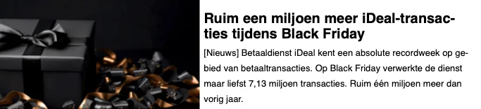 Unveiling the Hottest Black Friday Sale Platform of 2025 1 8 miljoen ideal transacties iBF 23